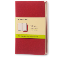 MOLESKINE Notizheft Cahier A6 blanko, rot 3 Stck, 097-0