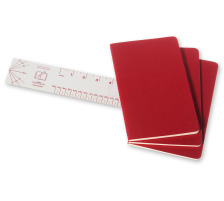 MOLESKINE Notizheft Cahier A5 liniert, rot 3 Stck, 101-4