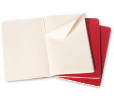 MOLESKINE Notizheft Cahier A5 blanko, rot 3 Stck, 103-8