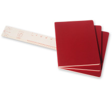 MOLESKINE Notizheft Cahier A4 liniert, rot 3 Stck, 107-6