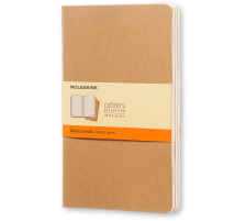 MOLESKINE Notizheft Cahier A5 liniert, natur 3 Stck, 498-7