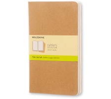 MOLESKINE Notizheft Cahier A5 blanko, natur 3 Stck, 500-7