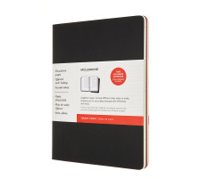 MOLESKINE Notizheft Karton A4 liniert,BK/cranb.,120S. 2 Stk., 602503