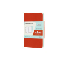 MOLESKINE Notizheft 10,5x6,5cm blanko, korall/marine, 56 S., 620497