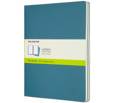 MOLESKINE CahierxL 3x 25x19cm en blanc,vivid bleu,120 pages, 629636