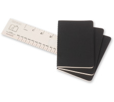 MOLESKINE Notizheft Cahier A6 liniert, schwarz 3 Stck, 704895