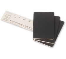 MOLESKINE Notizheft Cahier A6 blanko, schwarz 3 Stck, 704918