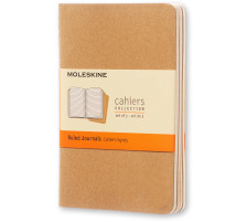 MOLESKINE Notizheft Cahier A6 liniert, natur 3 Stck, 704925