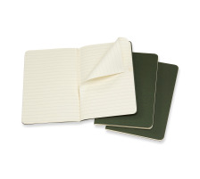 MOLESKINE Cahier P/A6, 3x, Liniert Myrtengrn 3 Stck, 855211