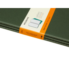 MOLESKINE Cahier XL, 3x, Liniert Myrtengrn 3 Stck, 855334