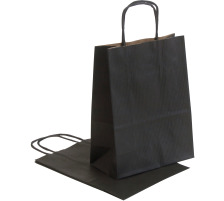 NEUTRAL Tragetasche Allegra schwarz Kraft,110g, 16x8x21cm 25 Stk., SDF16-798