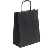 NEUTRAL Tragetasche Allegra schwarz Kraft,110g, 16x8x21cm 25 Stk., SDF16-798