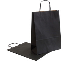 NEUTRAL Tragetasche Allegra schwarz Kraft,110g, 26x12x36cm 25 Stk., SDF26-798