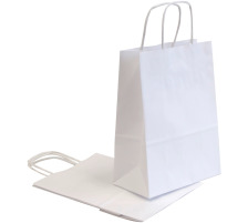 NEUTRAL Tragetasche Allegra weiss Kraft,110g, 16x8x21cm 25 Stk., SDS16-BIA