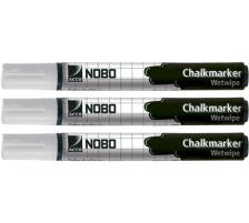 NOBO Kreidemarker weiss 3er Set, 34438398