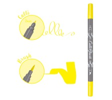 ONLINE Callibrush Pen Double Tip 2mm Fluo Yellow, 19053/6