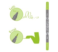 ONLINE Callibrush Pen Double Tip 2mm Fluo Green, 19057/6