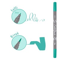 ONLINE Callibrush Pen Double Tip 2mm Turquoise, 19067/6