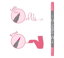 ONLINE Callibrush Pen Double Tip 2mm Pink, 19069/6