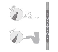 ONLINE Callibrush Pen Double Tip 2mm Grey, 19072/6