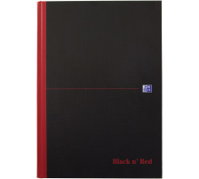 5 X OXFORD Buch Black 'n Red A4 liniert 96 Blatt, 400047606