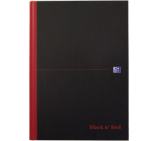 5 X OXFORD Buch Black 'n Red A4 kariert 96 Blatt, 400047607