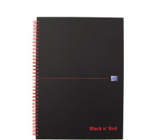 OXFORD Buch Black 'n Red A4 kariert 70 Blatt, 400047609