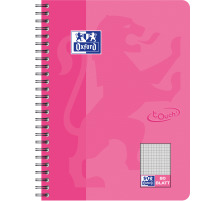 OXFORD Collegeblock Touch B5 90g, kariert rosa, 400086487