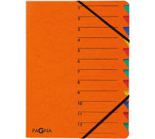 PAGNA Ordnungsmappe EASY A4 orange 12 Fcher, 24131-12