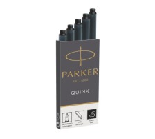 PARKER Tintenpatrone Quink Z 44 schwarz 5 Stck, 1950382