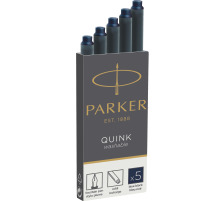 PARKER Tintenpatrone Quink Z 44 schwarz-blau 5 Stck, 1950385