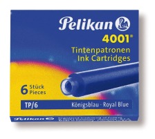 PELIKAN Tintenschreib.-Patronen TP/6 knigsblau, lschbar 6 Stck, 301176