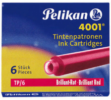 PELIKAN Tinte 4001 TP/6 brillantrot 6 Stck, 301192