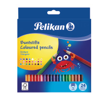 PELIKAN Buntstifte dnn dreikant 24 Farben, 700122