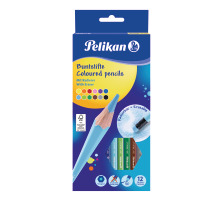 PELIKAN Buntstifte mit Radierer 12 Farben, 700689