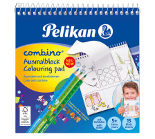 PELIKAN Bloc  dessin Combino 15x15cm 15 flls. animals, 811231