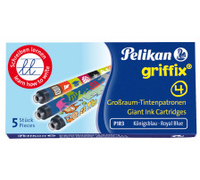 PELIKAN Griffix Tintenpatronen knigsblau, lschbar, 960583