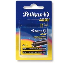 PELIKAN Tintenpatrone schwarz 12 Stck, Blister, TP/6/2/B