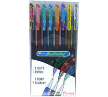 PENTEL Roller Hybrid Dual Metallic 8 Farben 1.0mm, K110D-8X