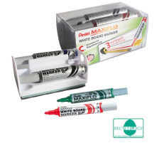 PENTEL Whiteboard Marker 6mm 4 Farben, Box, MWL5M4BOX