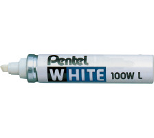 PENTEL Permanent Marker 6,5mm weiss, X100WL