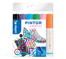 PILOT Marker Set Pintor M 6 Farben creative, S60517436