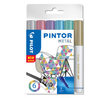 PILOT Marker Pintor Set Metallic M 6 Marquer, S6/051745