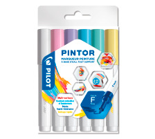 PILOT Marker Set Pintor 1.0mm 6 Farben pastel, S60517467