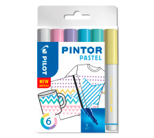 PILOT Marker Set Pintor 1.0mm 6 Farben pastel, S60517467