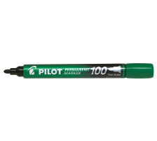 PILOT Permanent Marker 100 1mm Round Tip vert, SCA-100-G