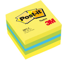 POST-IT Wrfel Mini Lemon 51x51mm 3-farbig ass./400 Blatt, 2051-L