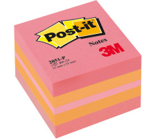 POST-IT Wrfel Mini Pink 51x51mm 3-farbig ass./400 Blatt, 2051-P