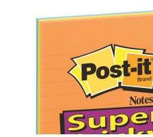 POST-IT Block Super Sticky 102x152mm 3-farbig ass., liniert 45 Bl., 46453SSAN