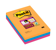 POST-IT Super Sticky Bangkok 152x101mm 3-farbig 3x90 Blatt, 4690SS3BG